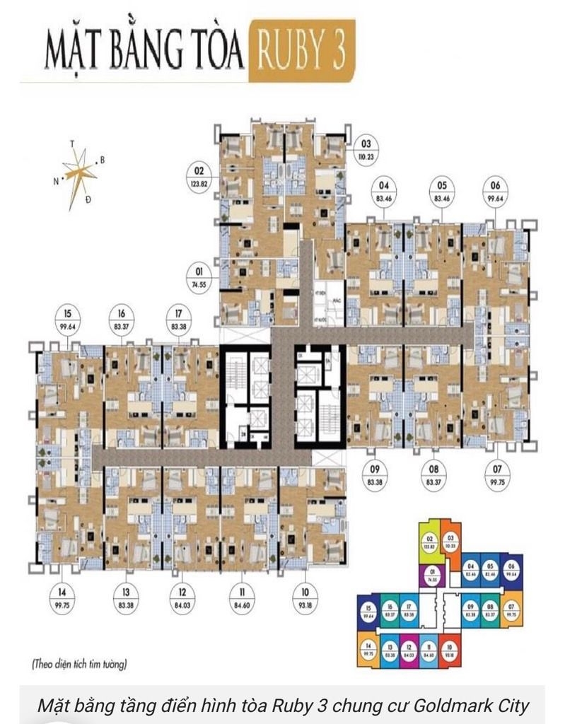 Căn hộ lô góc toà R3 KĐT Goldmark City 136 Hồ Tùng Mậu