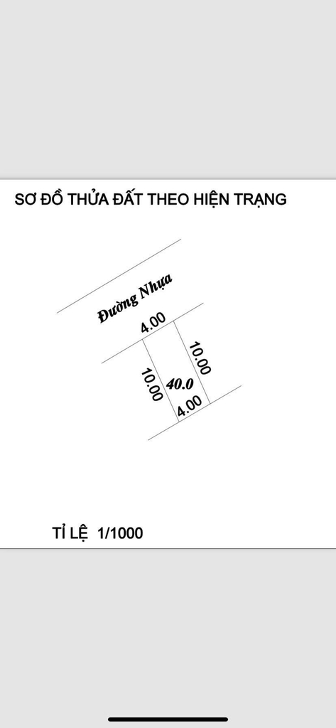 BÁN ĐẤT THỔ CƯ 40M2 MẶT ĐƯỜNG BẮC THƯỢNG, SÓC SƠN - 4M MẶT TIỀN - GIÁ 2.05 TỶ