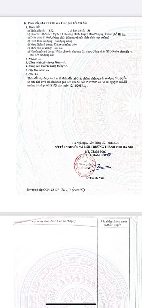 Đất đẹp 41,9m² tại Đan Phượng, ô tô đỗ tại đất, chính chủ 3,35 tỷ